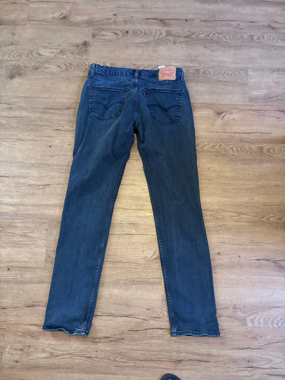 Levi's 511 36 x 34 Navy Blue Slim Straight Jeans